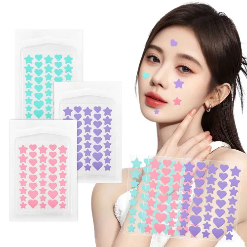 Colorful Ac*ne Patches Star & Heart Shaped Sticker (1 pata)